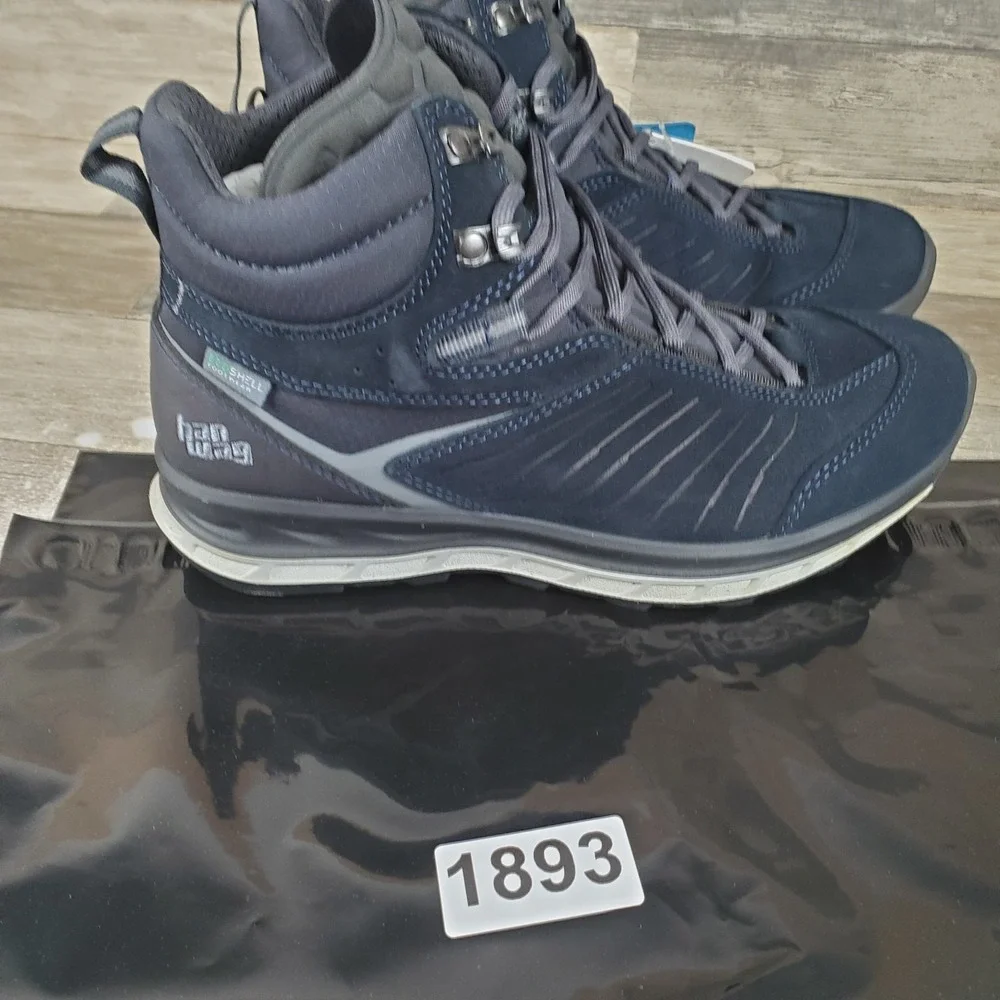Hanwag Blueridge Lady ES Ankle Boots Womens Sz 9.5 Navy Leather Lace Up Hiking
